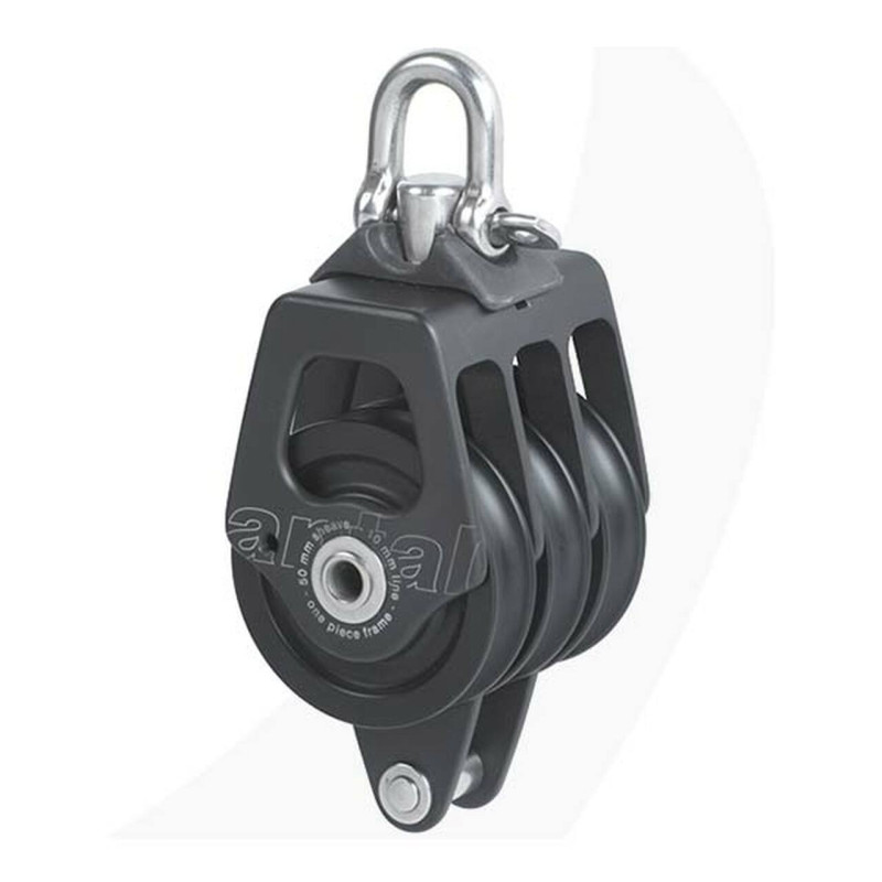 Antal Pulley Triple Block with Becket 50mm-800x800